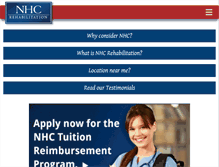 Tablet Screenshot of nhcrehab.com